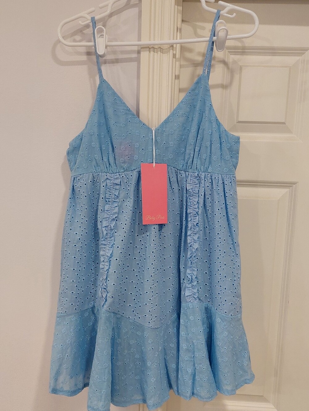 Baby Pink Eyelet Baby Doll Sundress